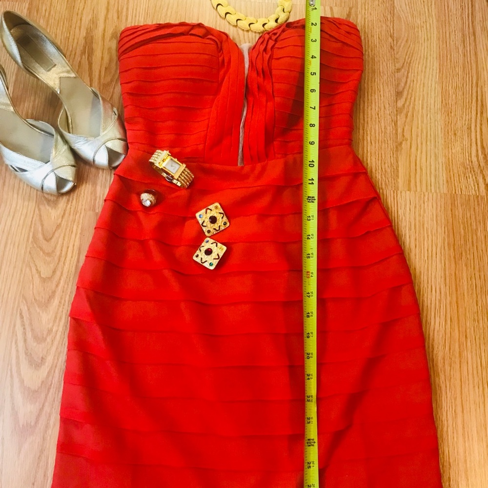 NWT RED STRAPLESS DRESS - Picture 8 of 8